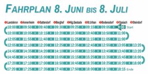 Fahrplan Ossiachersee Juni Juli 2023